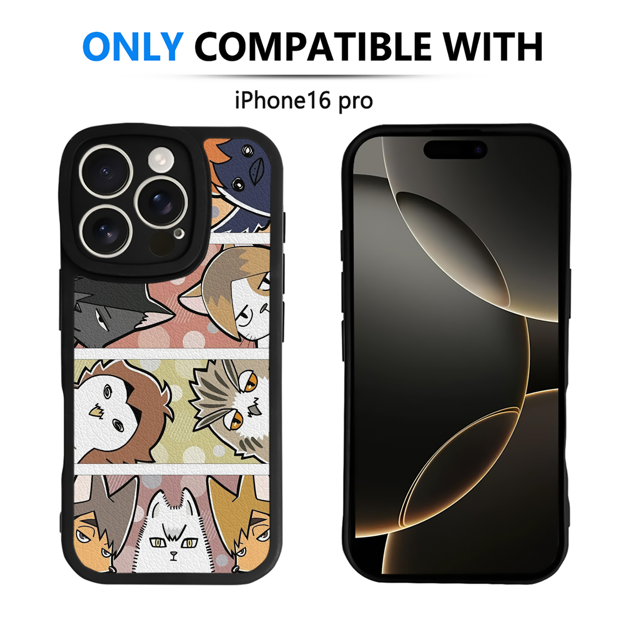 （画像用） ハイキュー!! Haikyu!! 【iPhone 16シリーズ対応】シリコンスマホケース（レザー調） 材質：シリコン